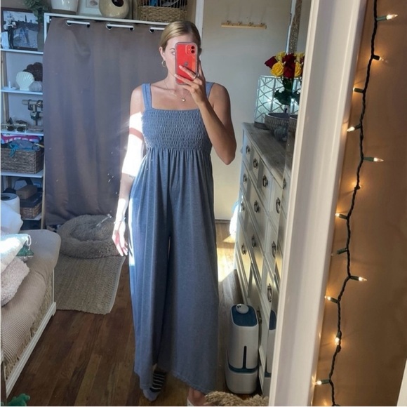 Nasty Gal grey runched comfortable jumpsuit - Picture 1 of 11